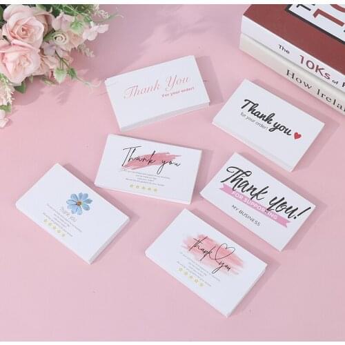 30Pcs White Thank You Card Thank You For Your Order Card Praise Labels For Small Businesses Decor For Small Shop Gift Packet