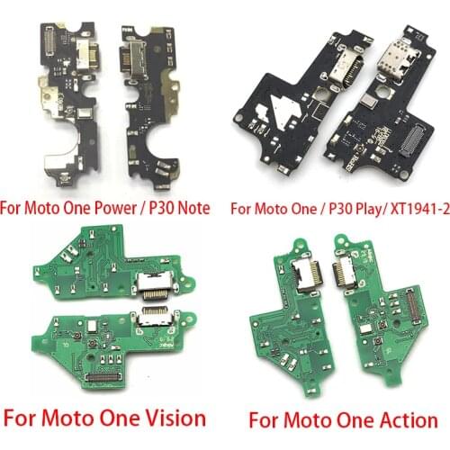 5pcs For Moto G3 G5 G4 G6 G7 G8 G9 Play Power Lite One Vision Action Power USB Charger Port Connector Dock Charging Board Flex
