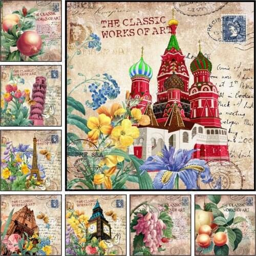 Diamond Painting Cross Stitch Great Cities Diamond Embroidery Full Square / Round Rhinestones Mosaic Picture Pixel Hobby & Craft