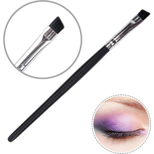 Pro Black Angled Firm Tip Eyebrow Eyeliner Lip Brush Makeup Cosmetic Tool кисти для макияжа
