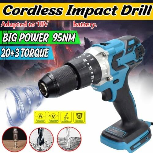 Cordless impact drill 18V 13mm brushless impact drill impact drill screwdriver drill body