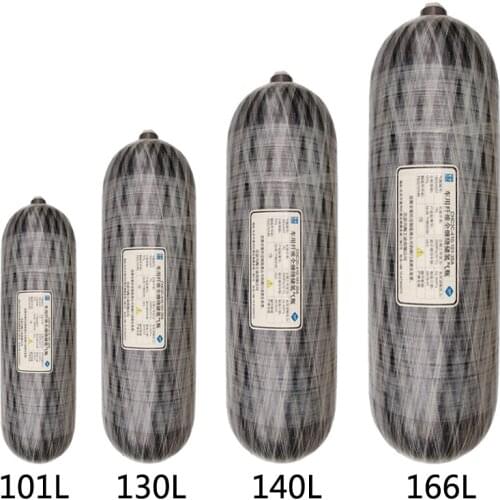 300bar 30mpa 35mpa 4500psi Carbon Fiber Gas Cylinder For Air Paintball , Mini High Pressure Compressor For Car Bicycle Hunting