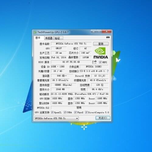 H7JF GTX 750ti 2GB GDDR5 128-Bit for PC Low-Noise and Ultra-high-Definition Desktop Gaming Discrete Video Card for PC