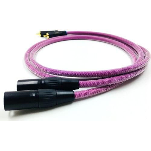 Hi-End OFC Hifi Speaker Cable 2 cores Audio speaker Wire Budweiser RCA Balanced cable