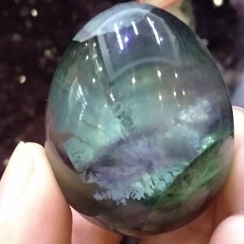 Fluorite Crystal Stone Egg Mineral Rock Gemstone China 45 mm