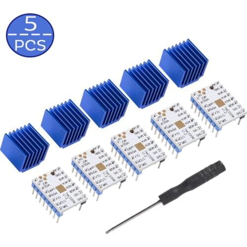Driver Stepper Motor Heatsink Controller Ramps1.4 3D Printer TMC2208 V1.2 Prusa I3 Ender-3 Pro Heatsink for 3D Printer 5 PCS/LOT