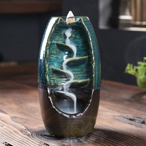 Incense Cones Backflow Incense Burner Ceramic Aromatherapy Furnace Smell Aromatic Incense Road