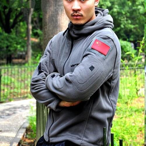 Autumn Soft Shell Thermal Fleece Jacket Liner Tops Winter Outdoor Riding Fishing Warm Windproof Hooded Tactical Coat Windbreaker