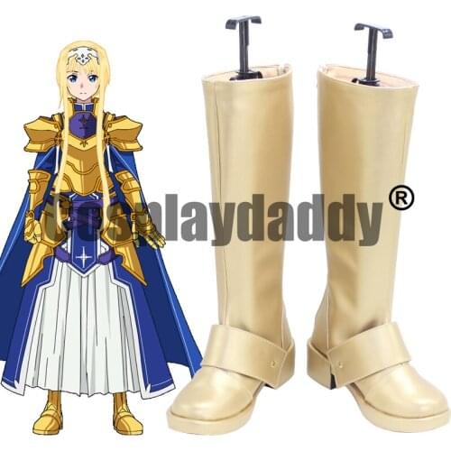 Sword Art Online Alicization Integrity Knight Integrator Alice Zuberg Synthesis Thirty Ver. Anime Cosplay Shoes Boots X002