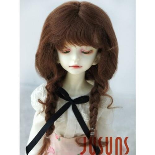 D2033B 1/4 MSD Pretty Mohair Doll Wigs long curly BJD hair in size 7-8 inch Soft Mohair wig