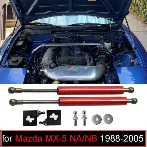 For Mazda MX5 MX-5 NA/NB 1988-2005 Front Bonnet Hood Modify Gas Struts Lift Support Shock Damper Accessories Absorber