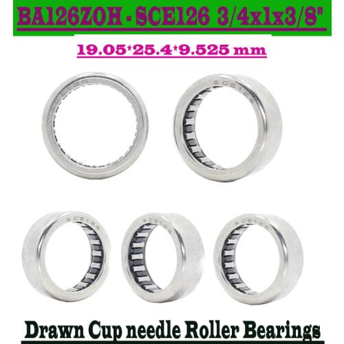 SCE126 Bearing 19.05*25.4*9.525 mm ( 5 PCS ) Drawn Cup needle Roller Bearings B126 BA126Z SCE 126 3/4"x 1"x 3/8" Inch Bearing