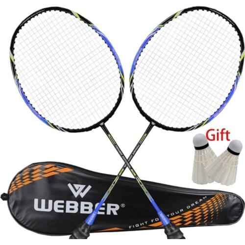 2pcs Professional Badminton Rackets Set Ultra Light Double Badminton Racquet Titanium Alloy Lightest Playing Badminton Whole -40