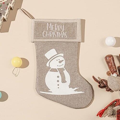 Christmas Socks Candy Bag Home Ornament Non-woven Fabric 2021 New Style Hanging 47*26cm Gift Packaging Santa Claus Pendant