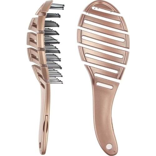 Rose Gold Hair Brush Scalp Massage Comb Women Detangle Hairbrush Comb Health Care Reduce Fatigue tangle Hair Salon Styling Tools