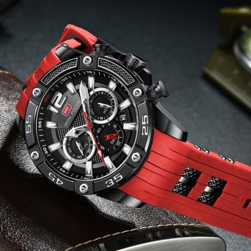 MINI FOCUS Sports Watch Men Waterproof Mens Watches Top Brand Luxury Quartz Wristwatch Silicone Relogio Masculino Reloj Hombre