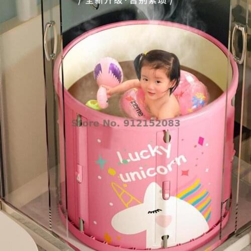 Bath Bucket Childrens Foldable Bath Bucket Household Bathtub Whole Body Baby Bath Basin Thickened Adult Bath Bucket Artifact