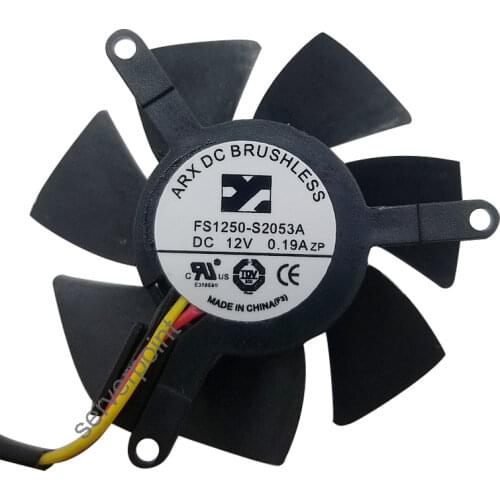 FOR Gigabyte GTX 1050 Ti FS1250-S2053A 12V 0.19A graphics card fan with 4.5cm diameter