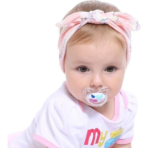 Yundfly 6pcs New Cute Kids Soft Lace Cotton Rabbit Ears Knot Headband Stripe Flower Bow Tie Little Girls Hair Accessories