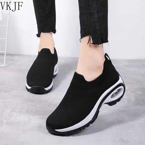 2021 Summer Casual Air Mesh Breathable Chaussure Femme Swing Wedges Sport Platform Shoes For Women Ladies Trainers Zapatos Mujer