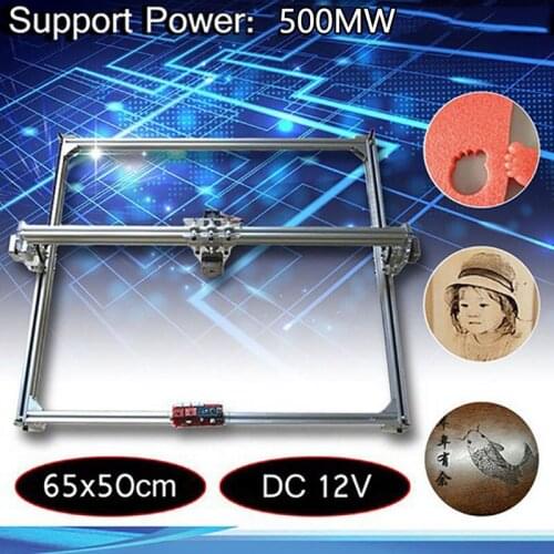1PC DIY Laser Engraving Machine 500mw Mini Laser Engraving Machine Mini Laser Engraver Working Area 65*50cm YZ