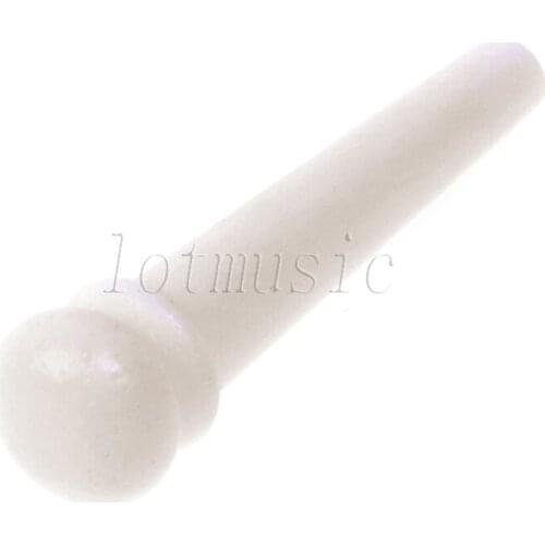 1 pcs Unslotted Real Bone Bridge Pin Guitar Bridge Pins For Acoustic Guitar