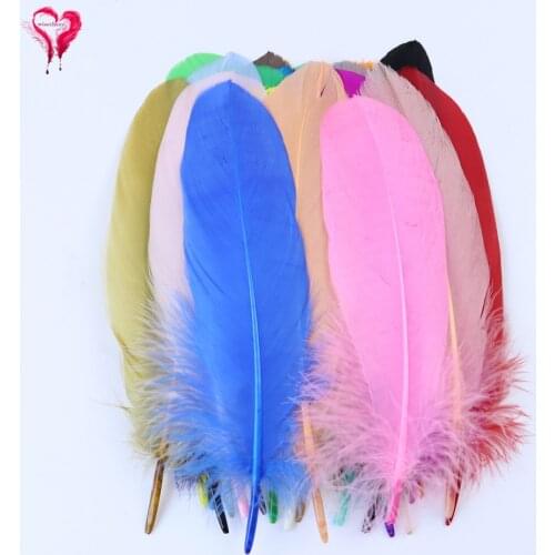 Wholsale 20 PCS Decoration Accessories Goose Feathers Wedding for DIY Crafts Plumes 6-7inch/15-18cm Jewelry Clothing