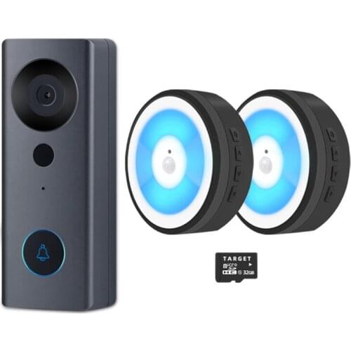 2021 NEW Tuya Wireless 1080P WIFI High Definition Visual Intelligent Night Light Doorbell Camera Two Way Audio Intercom Alarm