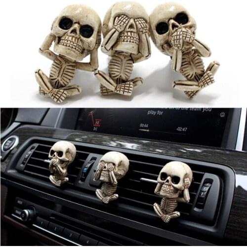 2021 three ghosts car interior decoration personality creative car supplies lucky ornaments