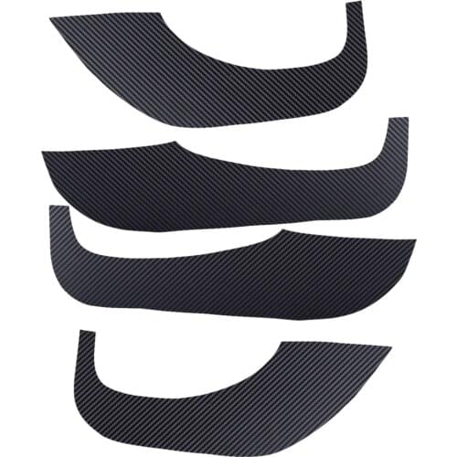4pcs/Set Car Interior Door Anti-Kick Pad Cover Trim Fit for Kia Seltos 2020 2021 Carbon Fiber Texture