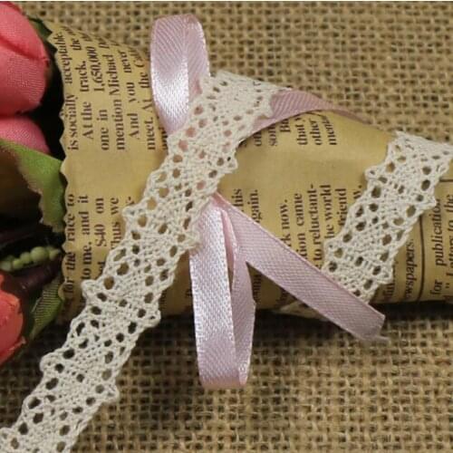 60Yards 100% Cotton Lace Trim Childrens Wear Decorated Lace Tablecloth Hair Bamboo Basket DIY Crafts Garment Accessories