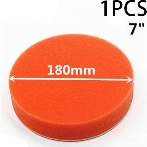 7inch Car Polishing Disc Flat Sponge Polishing Buffing Pad Car Clean Waxing Paint Care For Car Polisher Drill Adapter