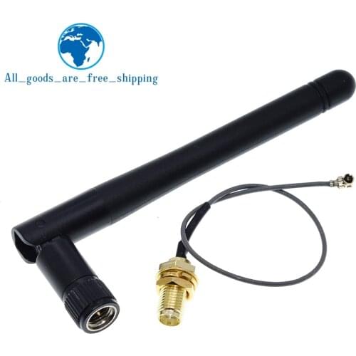 2.4GHz 3dBi WiFi 2.4g Antenna Aerial RP-SMA Male wireless router+ 17cm PCI U.FL IPX to RP SMA Male Pigtail Cable ESP8266 ESP32
