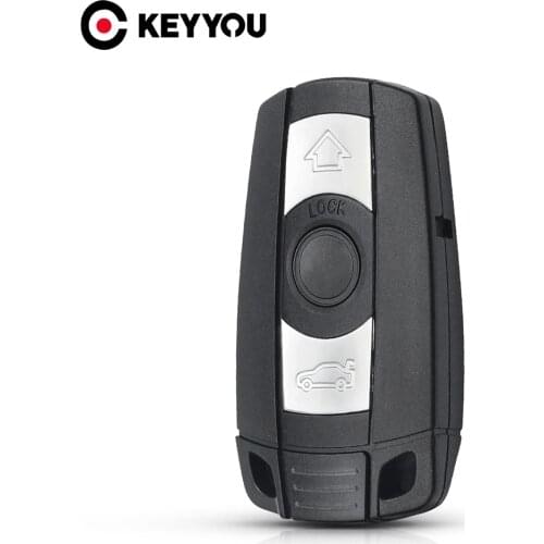 KEYYOU For BMW E60 E90 E91 E70 E71 E72 1 5 3 6 Series 3 Button Car Smart Remote Key Shell With/Without Battery Holder Uncut Case