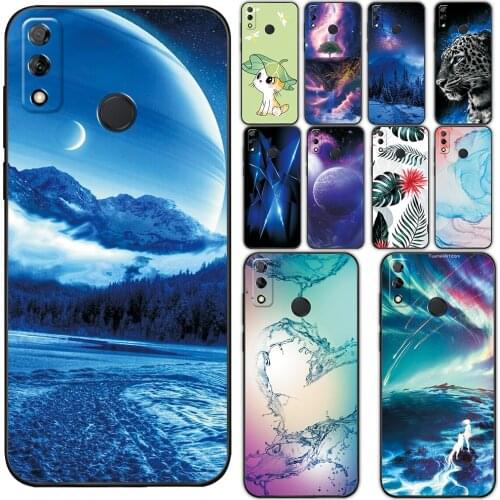 For Huawei Y8S Case Black TPU Phone Shell For Huawei Y8S Y8s y8s Scenery Style Back Cover For Huawei Y8S Soft Silicone Case Capa