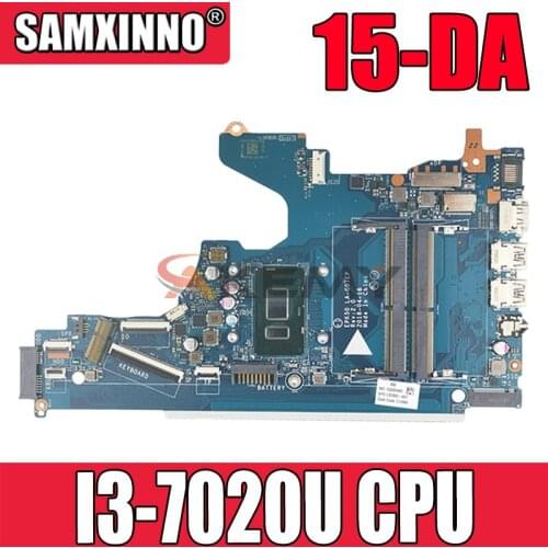 For HP 15-DA 15-DA0076nr Laptop Motherboard With SR3LD I3-7020U L20373-001 L20373-601 EPK50 LA-G07EP DDR4 100% Tested Fast Ship