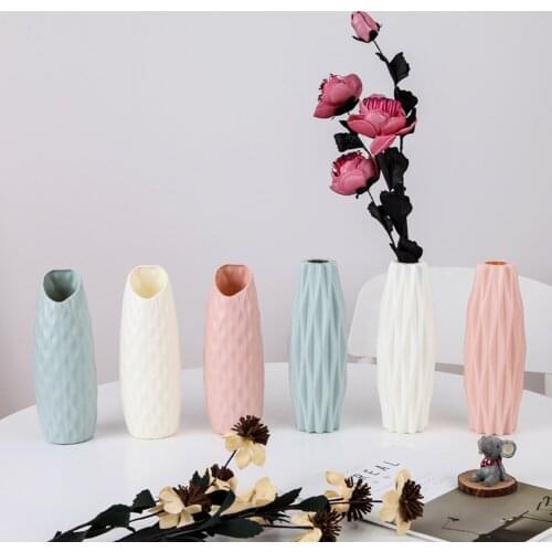 Home Decoration Origami Plastic Vases Imitation Porcelain Modern Decoration for Bedroom STTA889