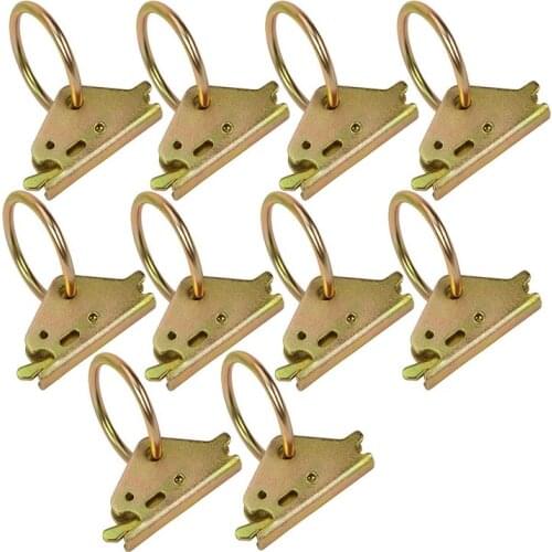 E-Track O-Ring Tie-Down Anchors for E-Track Tie-Down System, Secure Cargo in Enclosed/Flatbed Trailers, Trucks(10 Pack)