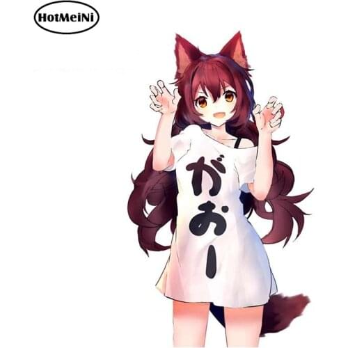 HotMeiNi 13cm x 7.7cm for Of Neko Girl Cute Graffiti Stickers Bumper Window Fashion DIY Car Accessories Laptop Car Decals