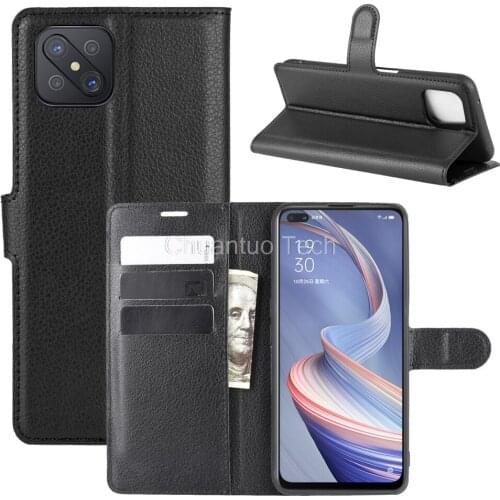 Fashion Wallet PU Leather Case Cover For Oppo A92s Flip Protective Phone Back Shell With Card Holders