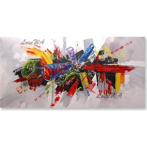 Wall Decorative Item Canvas Abstract Colors Picture Art Paintings Hand-painted Oil Painting Artwork Wall Hangings Panel Set