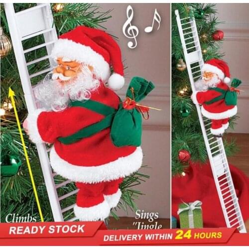 2020 new electric elevator Santa Claus Christmas doll pendant decoration Christmas party holiday party supplies decoration