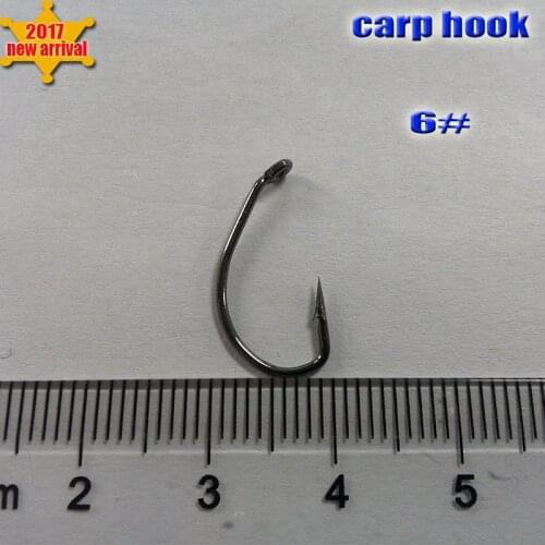 2017NEW arrival fishing carp hook size 6# high carbon steel 100pcs/lot pesca strong hook