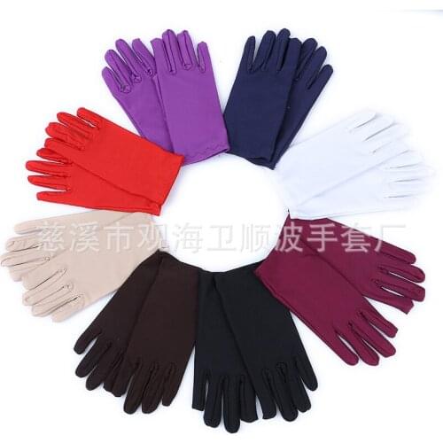 New Arrival Bride short design gloves with bow wedding accessories white lace wedding gloves autumn and winter