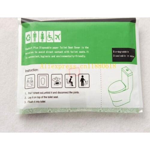100packs(=1000pcs) Fast Shipping Newest Disposable Paper Toilet Seat Covers Camping Festival Travel Loo bathroom set accessories