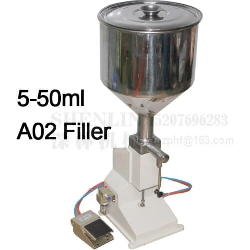 Wholesale pneumatic filling machine A02 5-50ml cream filling machine 5-10bottle/min 1% accurate water gel filling machine