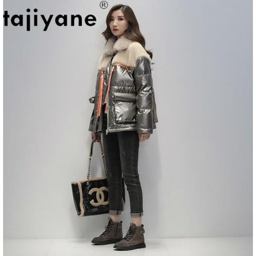 Winter and Coats Jackets Women White Duck Down Coat Woman Real Lamb Fur Collar Parkas Female Cloth Ropa Mujer TN1369