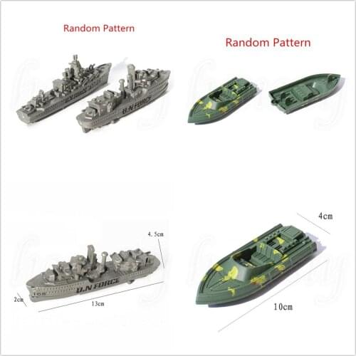 Plastic Military Ship Vehicles Model Cruiser Rubber Boat Kids Child Toy Fun Gift