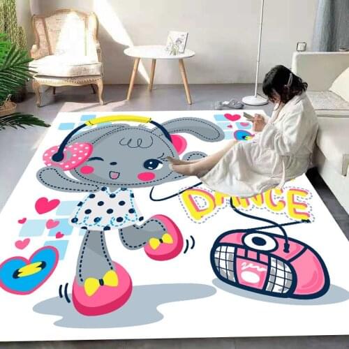 Cartoon Rabbit Anti-Skid Floor play Mats 3D Carpet Non-slip Rug Dining Living Room Soft Kids Bedroom Mat Carpet 08