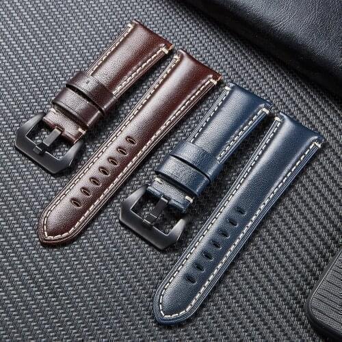 Genuine Leather Watch Strap 20mm 22mm 24mm Men Watchband Cow Leather Watch band For MIDO SEIKO TISSOT DIY Replace